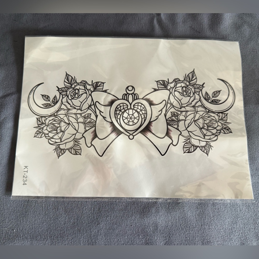 NEW Sailor Moon sternum temporary tattooo